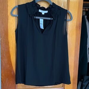 NWT LOFT Smocked Sleeveless Blouse